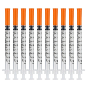 insulinespuit 1ml met naald 0,33x12,7mm u100 10 stuks